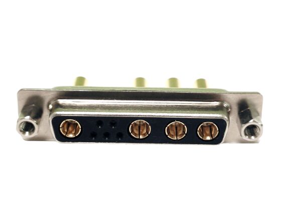 大電流 9W4 母頭 焊線式 前鉚螺母 黑膠連接器 大電流 9W4 母頭 焊線式 前鉚螺母 黑膠連接器