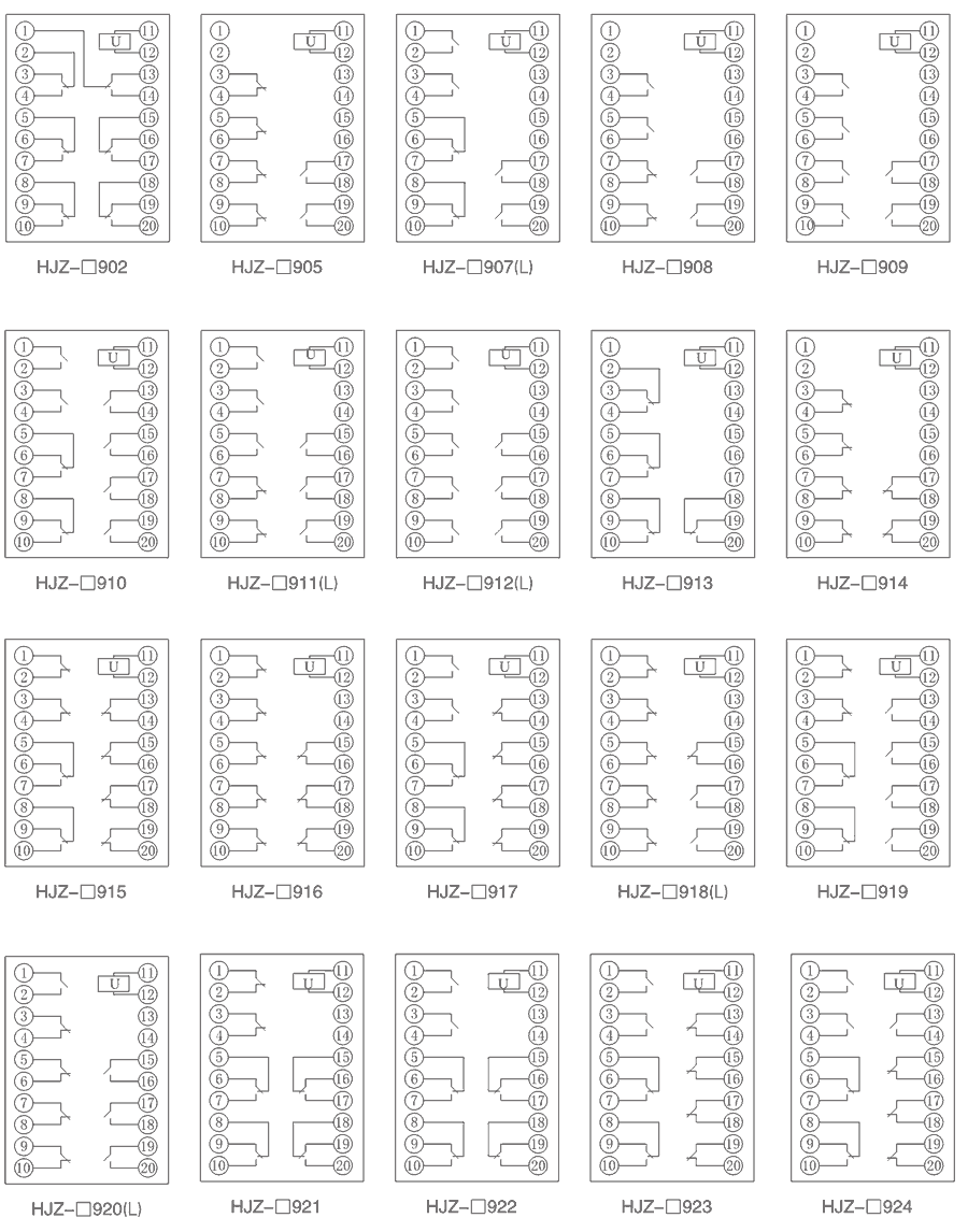 HJZ-Y909內部接線圖