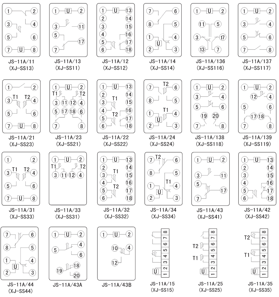 JS-11A/31內(nèi)部接線(xiàn)圖